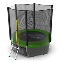 Батут с защитной сетью EVO JUMP External 6ft (Green) с лестницей + нижняя сеть