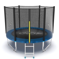 Батут с защитной сетью EVO JUMP External 8ft (Blue) с лестницей