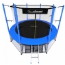 Батут с защитной сетью i-JUMP 10ft (3,06м) BLUE с нижней сетью и лестницей