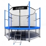 Батут с защитной сетью i-JUMP 10ft (3,06м) BLUE с нижней сетью и лестницей