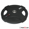 PANGOLIN Диск олимпийский обрезиненный PANGOLIN WP088 25 кг, черный с двумя хватами