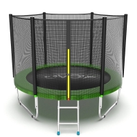 Батут с защитной сетью EVO JUMP External 8ft (Green) с лестницей