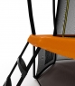 Батут с защитной сетью Triumph Nord Премиальный 244 см двухцветный серый/оранжевый с лестницей