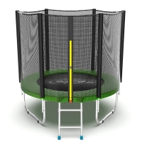 Батут с защитной сетью EVO JUMP External 6ft (Green) с лестницей
