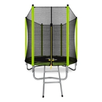 Батут с защитной сетью ARLAND 6FT с внешней страховочной сеткой и лестницей (Light green)