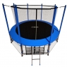 Батут с защитной сетью i-JUMP 16ft (4,88м) BLUE с нижней сетью и лестницей