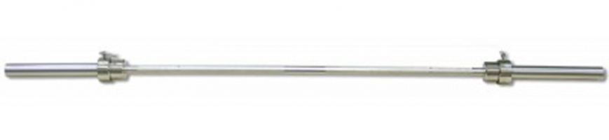 Barbell Гриф, длина - 2000 мм, гладкая втулка - 50 мм, до 180 кг, замок со стопором, хром.